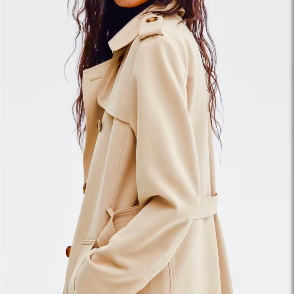 H&M Beige Women's Trench Coat - Picture 3 of 15